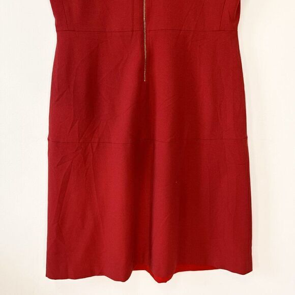 Rene Lezard Red Cap Sleeve Shift Dress - Picture 6 of 9